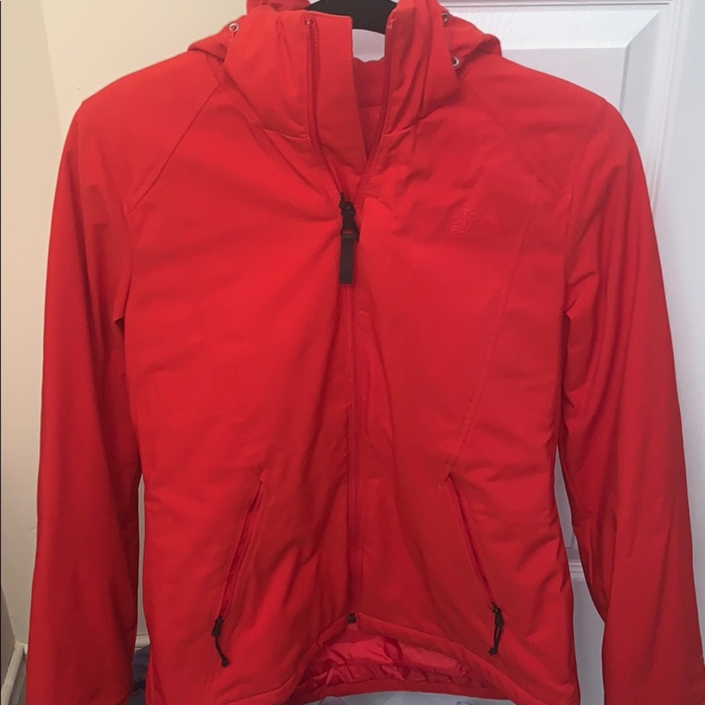 Red north face jacket